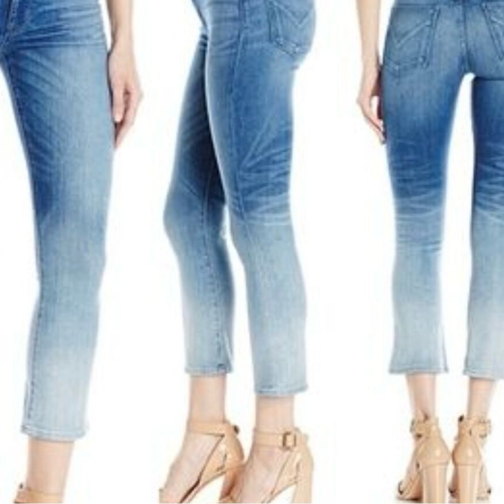 Hudson Harper High Rise Crop Baby Kick Flare Denim Jeans 26